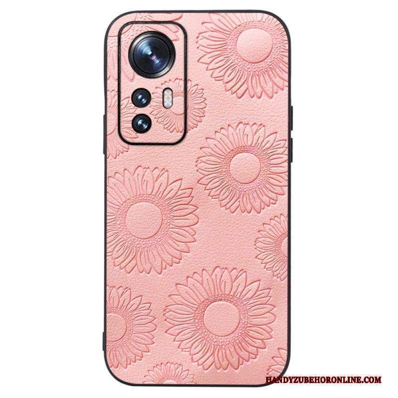 Cover Xiaomi 12 / 12X Girasoli In Ecopelle