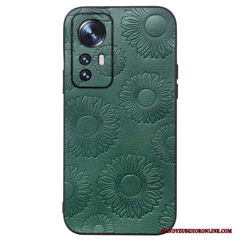 Cover Xiaomi 12 / 12X Girasoli In Ecopelle