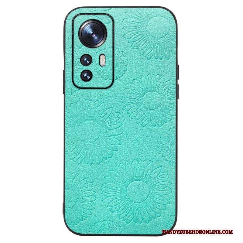 Cover Xiaomi 12 / 12X Girasoli In Ecopelle