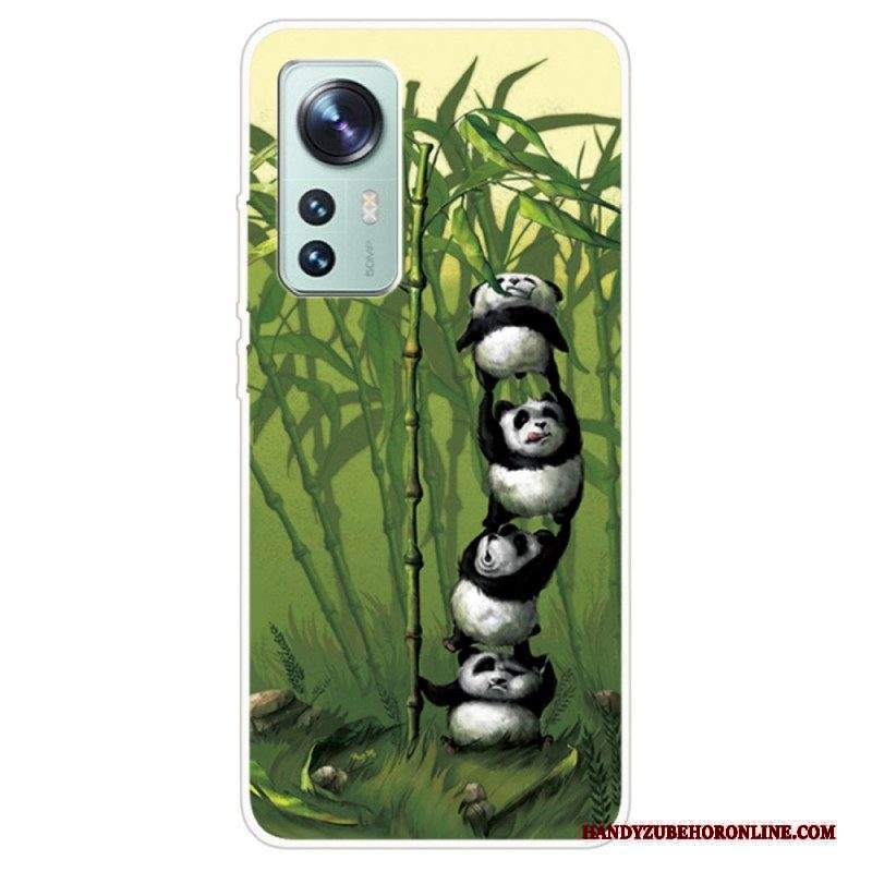 Cover Xiaomi 12 / 12X Mazzo Di Panda In Silicone