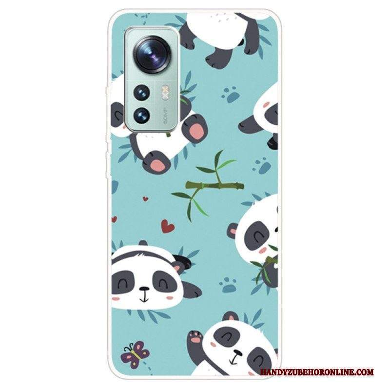 Cover Xiaomi 12 / 12X Mazzo Di Panda In Silicone