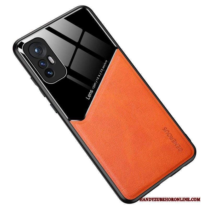 Cover Xiaomi 12 Pro Effetto Pelle Magnetica