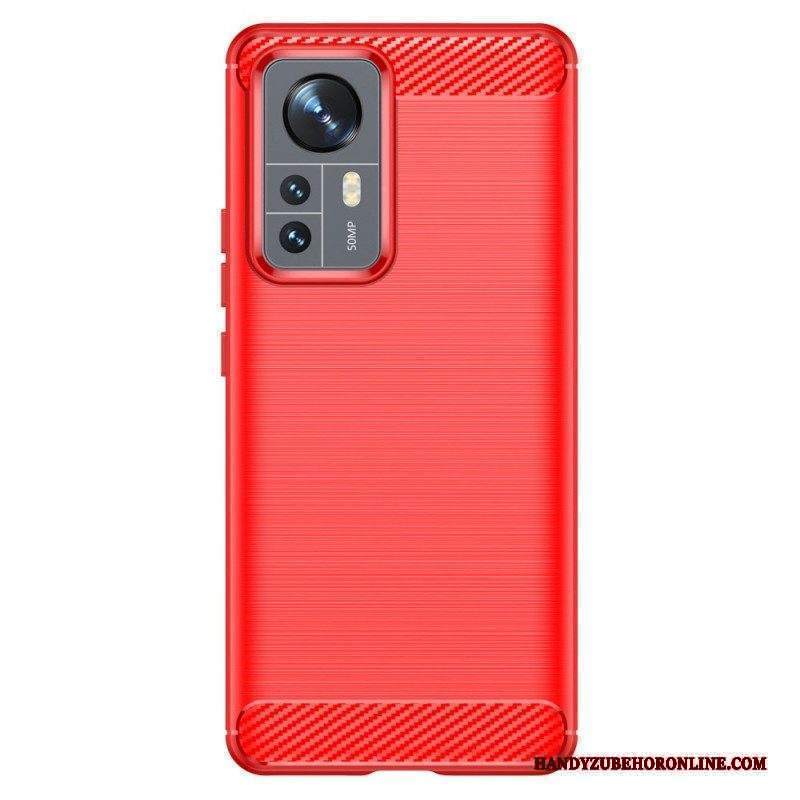 Cover Xiaomi 12 Pro Fibra Di Carbonio Spazzolata