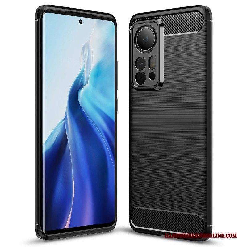 Cover Xiaomi 12 Pro Fibra Di Carbonio Spazzolata