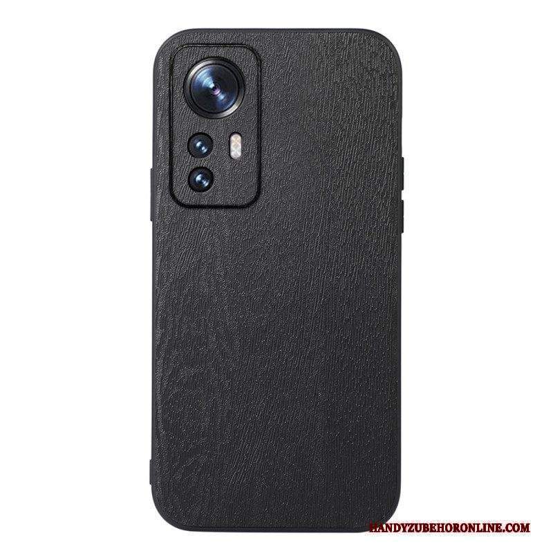 Cover Xiaomi 12 Pro Stile Pelle Effetto Legno