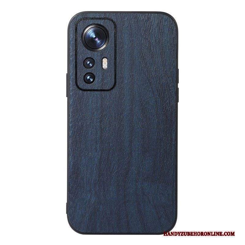 Cover Xiaomi 12 Pro Stile Pelle Effetto Legno