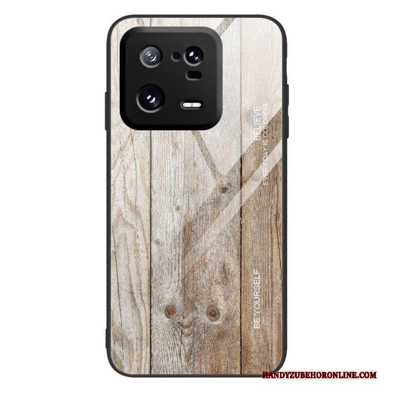 Cover Xiaomi 13 Pro Design In Legno Vetro Temperato