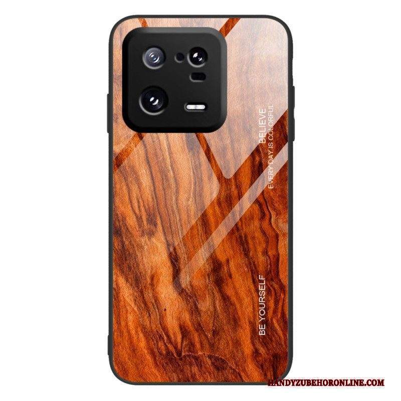 Cover Xiaomi 13 Pro Design In Legno Vetro Temperato