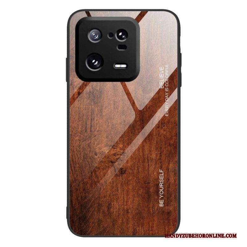 Cover Xiaomi 13 Pro Design In Legno Vetro Temperato