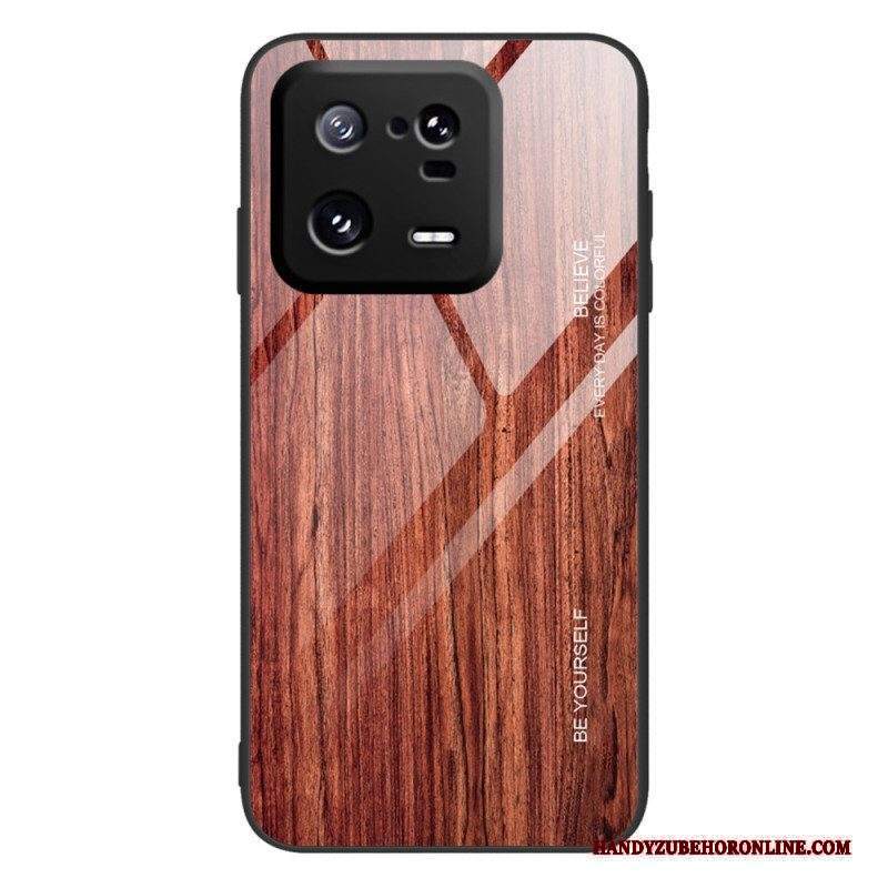 Cover Xiaomi 13 Pro Design In Legno Vetro Temperato