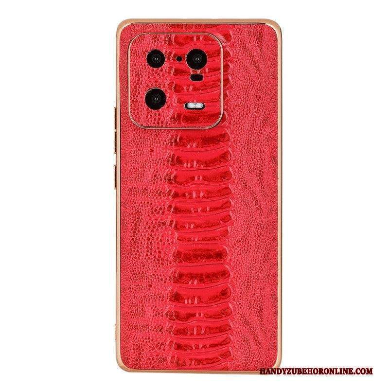 Cover Xiaomi 13 Pro Vera Pelle Stile Coccodrillo