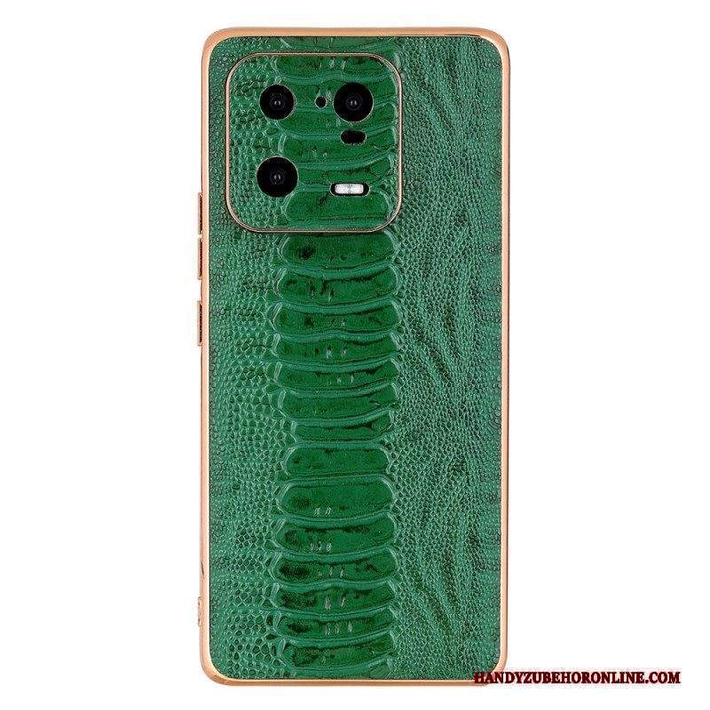 Cover Xiaomi 13 Pro Vera Pelle Stile Coccodrillo