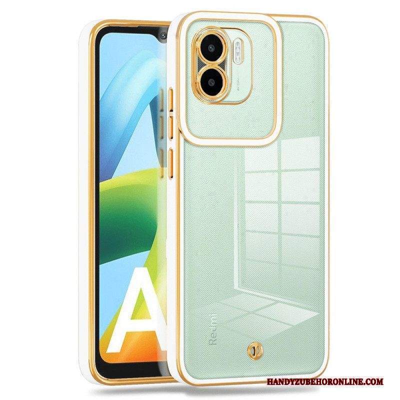 Cover Xiaomi Redmi A1 Bordi In Stile Metallo Trasparente