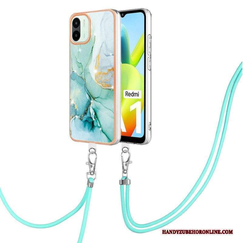 Cover Xiaomi Redmi A1 Coulisse In Stile Marmo