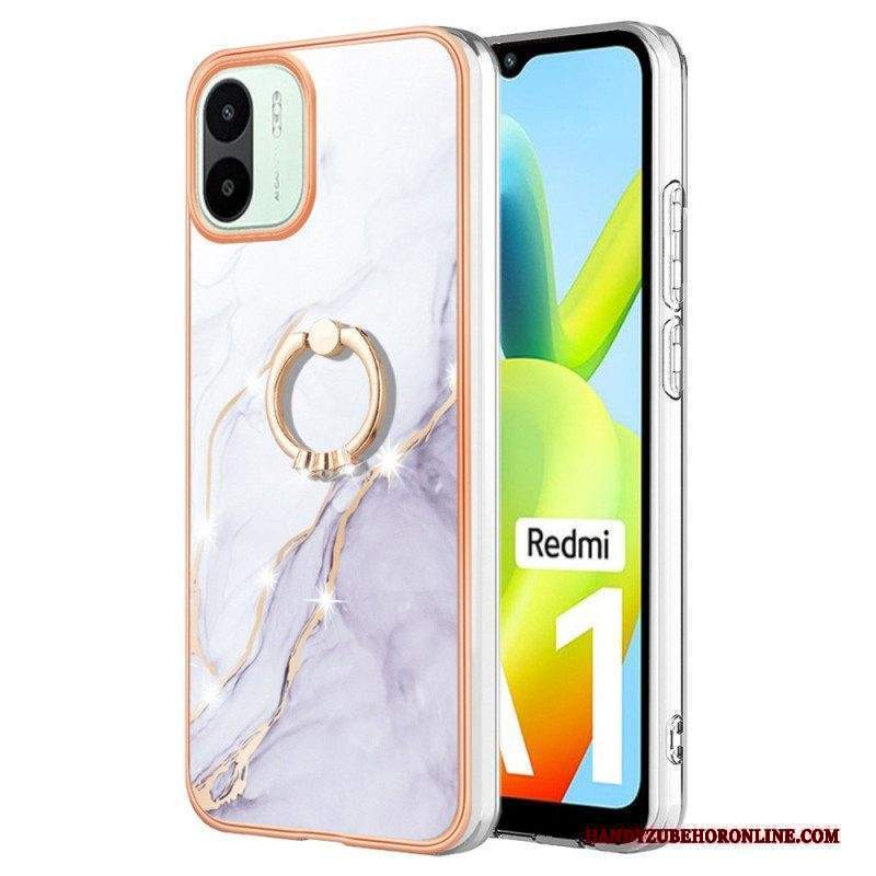 Cover Xiaomi Redmi A1 Marmo Con Supporto Ad Anello