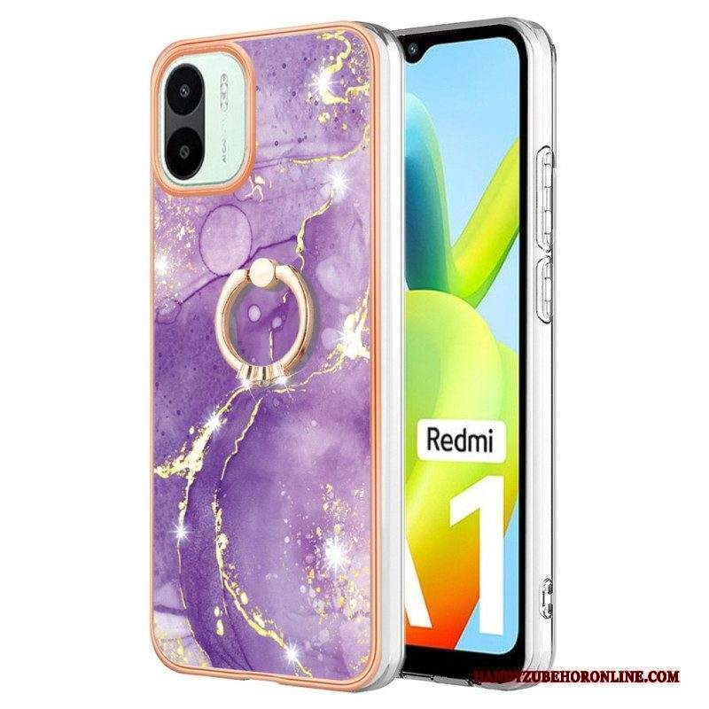 Cover Xiaomi Redmi A1 Marmo Con Supporto Ad Anello