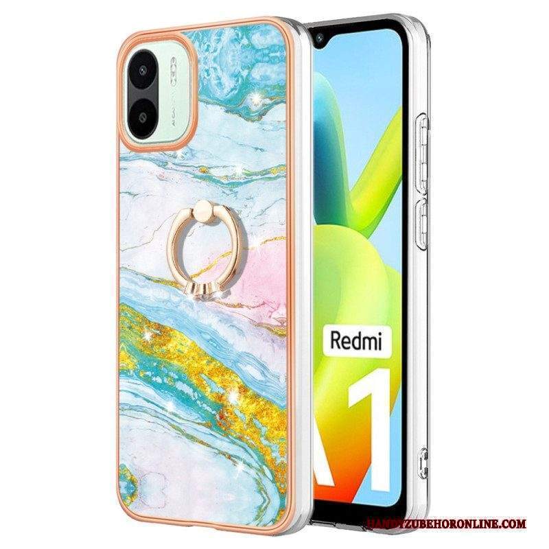 Cover Xiaomi Redmi A1 Marmo Con Supporto Ad Anello