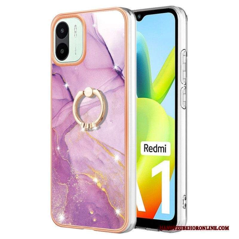 Cover Xiaomi Redmi A1 Marmo Con Supporto Ad Anello