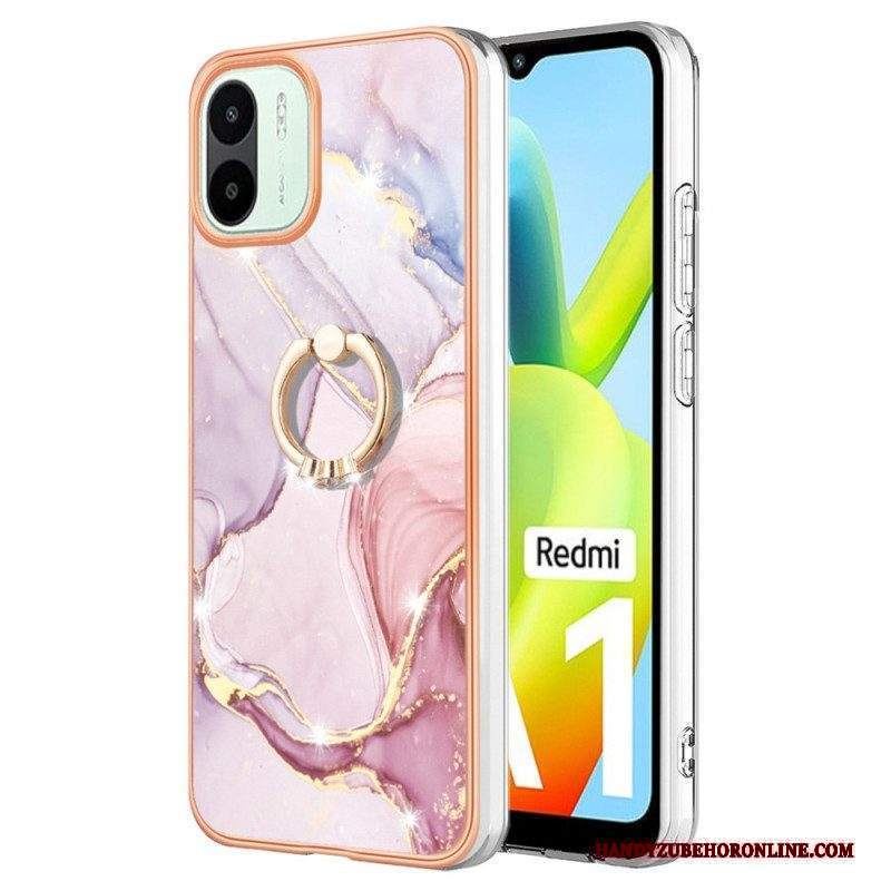 Cover Xiaomi Redmi A1 Marmo Con Supporto Ad Anello