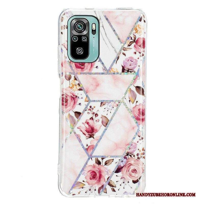 Cover Xiaomi Redmi Note 10 / 10S Fiori Marmorizzati