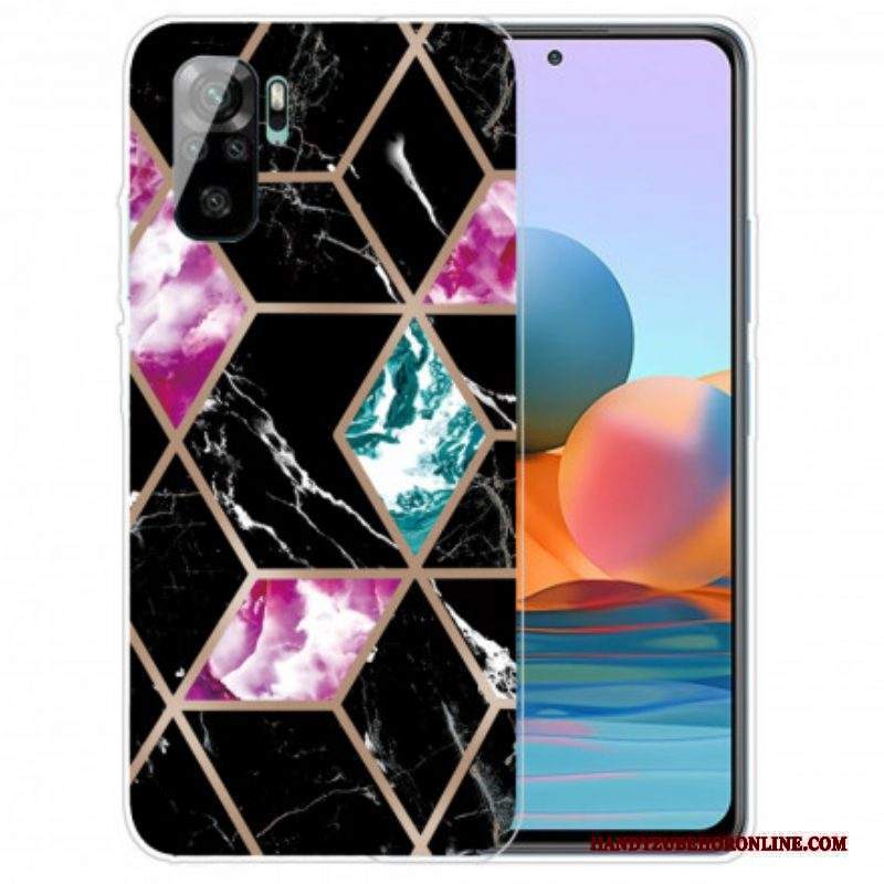 Cover Xiaomi Redmi Note 10 / 10S Marmo Dalle Geometrie Intense