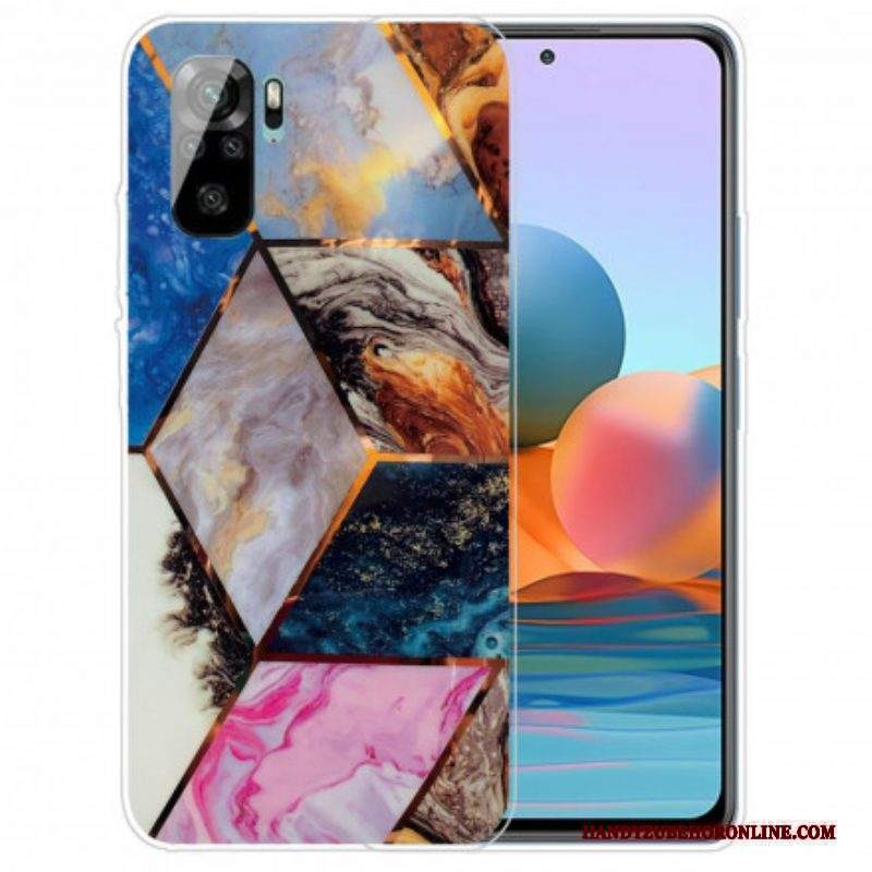 Cover Xiaomi Redmi Note 10 / 10S Marmo Dalle Geometrie Intense