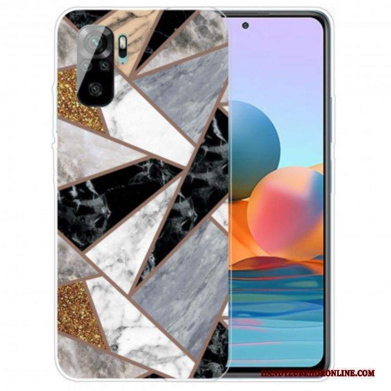 Cover Xiaomi Redmi Note 10 / 10S Marmo Dalle Geometrie Intense