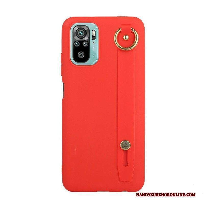 Cover Xiaomi Redmi Note 10 / 10S Silicone Con Cinturino Di Supporto