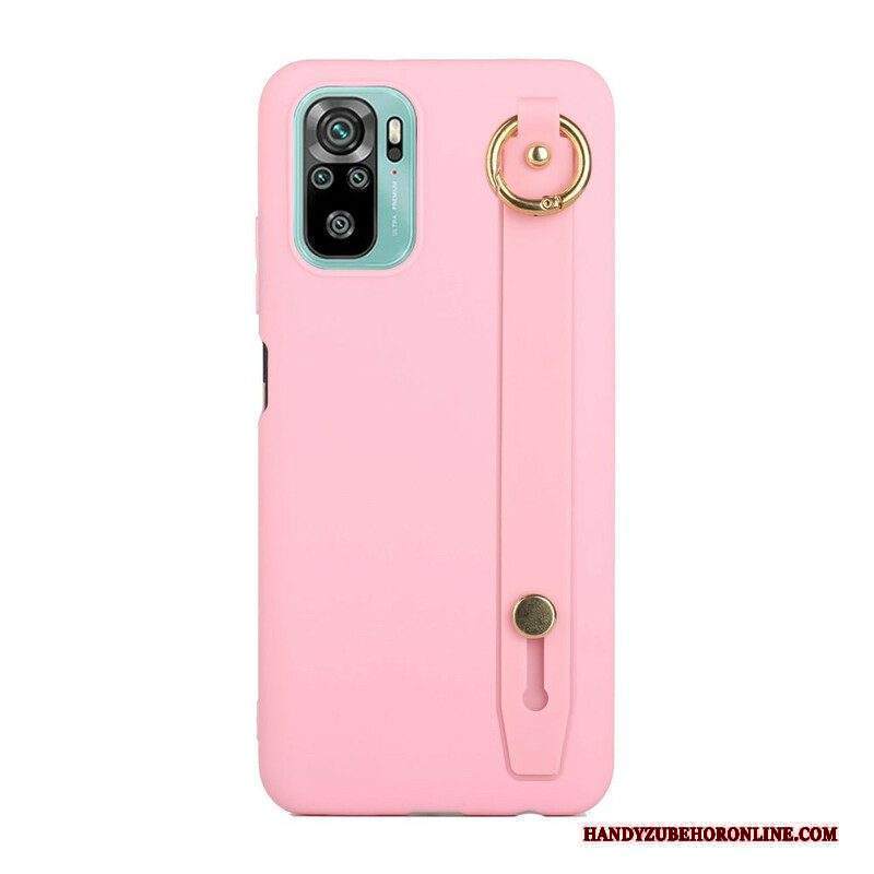 Cover Xiaomi Redmi Note 10 / 10S Silicone Con Cinturino Di Supporto