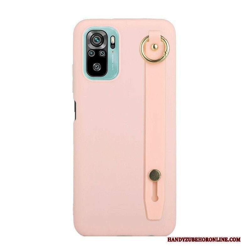 Cover Xiaomi Redmi Note 10 / 10S Silicone Con Cinturino Di Supporto