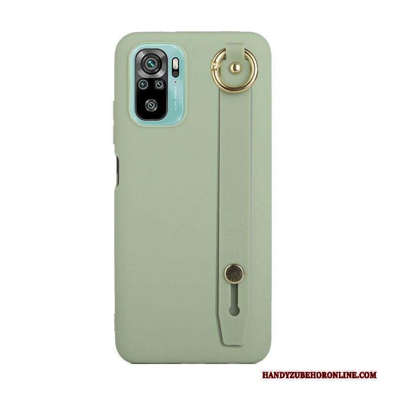 Cover Xiaomi Redmi Note 10 / 10S Silicone Con Cinturino Di Supporto