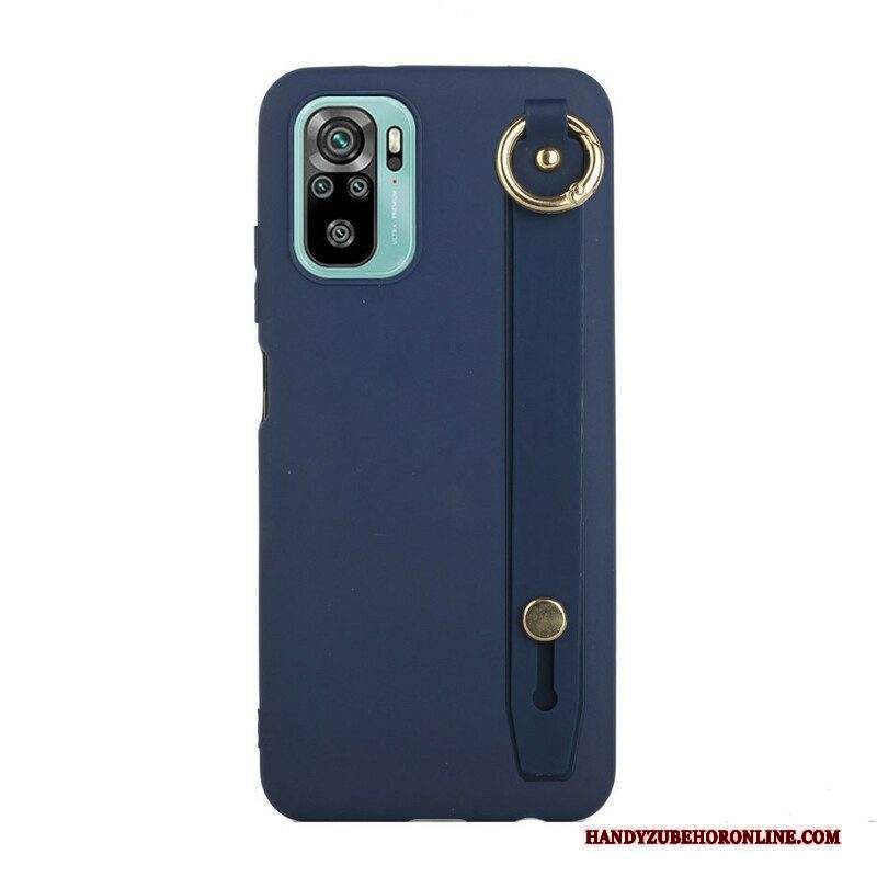 Cover Xiaomi Redmi Note 10 / 10S Silicone Con Cinturino Di Supporto