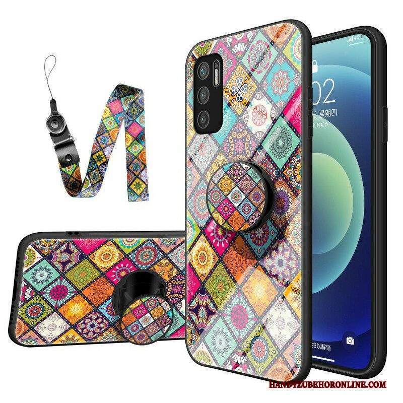 Cover Xiaomi Redmi Note 10 5G Supporto Magnetico Patchwork