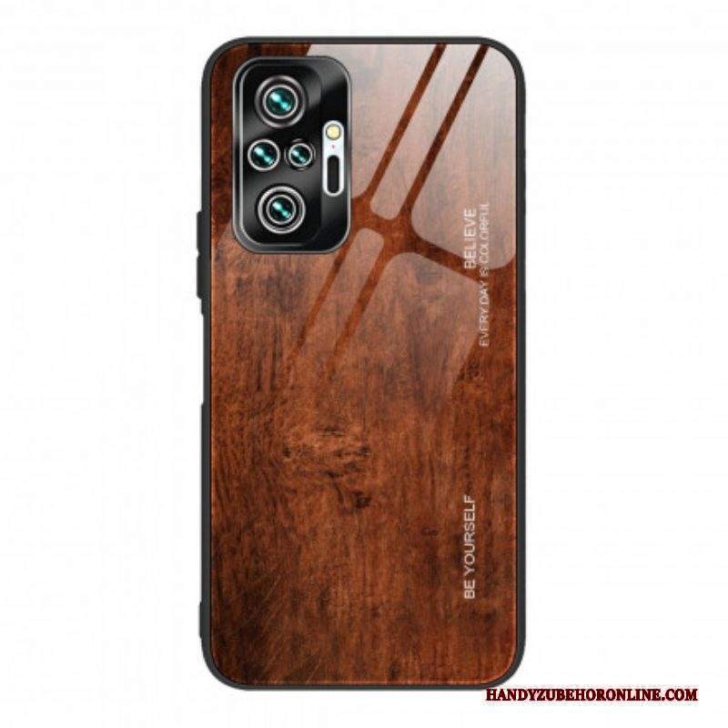 Cover Xiaomi Redmi Note 10 Pro Design In Legno Vetro Temperato