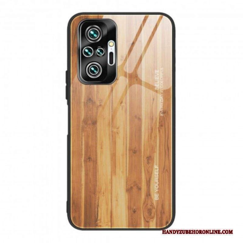 Cover Xiaomi Redmi Note 10 Pro Design In Legno Vetro Temperato