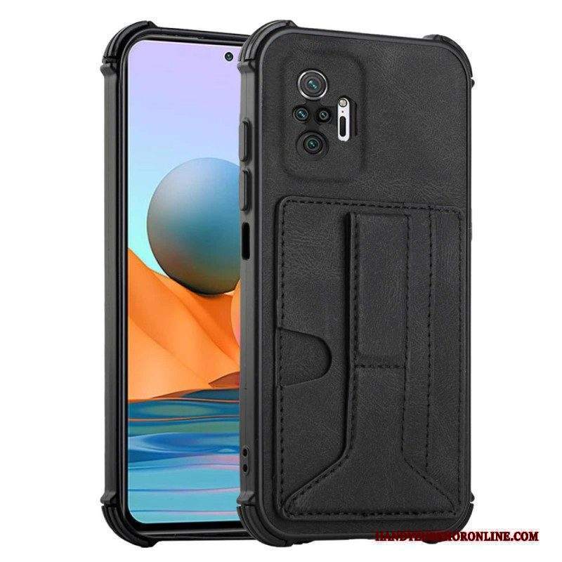 Cover Xiaomi Redmi Note 10 Pro Effetto Pelle Con Porta Carte E Tracolla