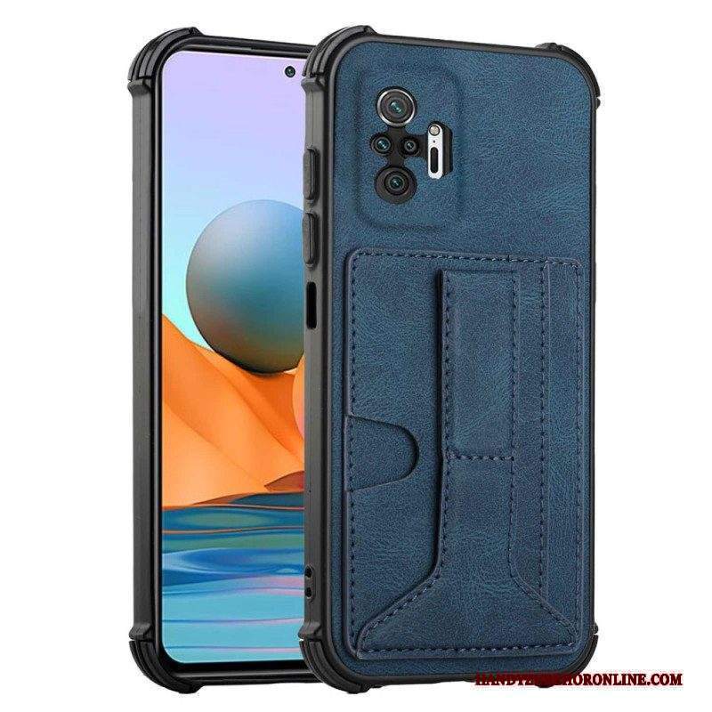 Cover Xiaomi Redmi Note 10 Pro Effetto Pelle Con Porta Carte E Tracolla