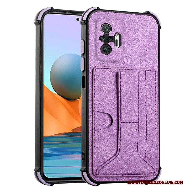 Cover Xiaomi Redmi Note 10 Pro Effetto Pelle Con Porta Carte E Tracolla