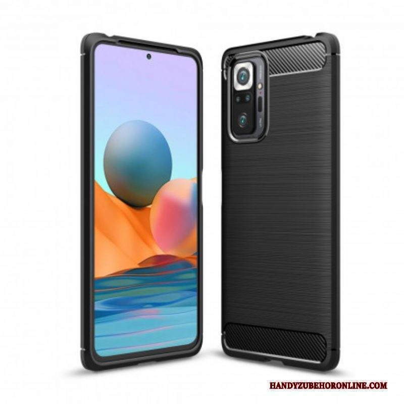 Cover Xiaomi Redmi Note 10 Pro Fibra Di Carbonio Spazzolata