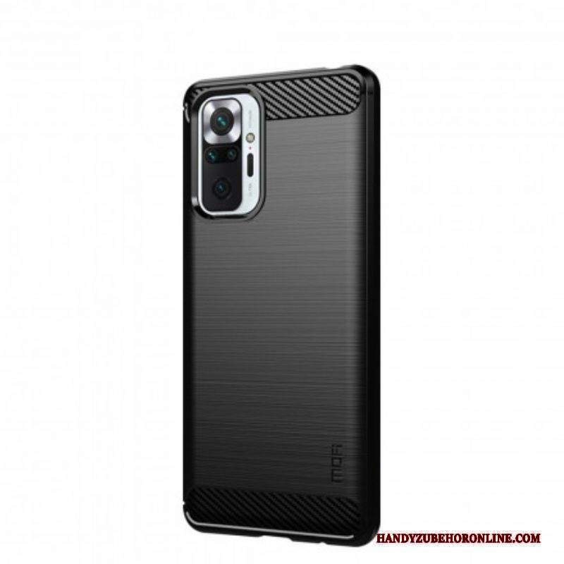 Cover Xiaomi Redmi Note 10 Pro Fibra Di Carbonio Spazzolata Mofi