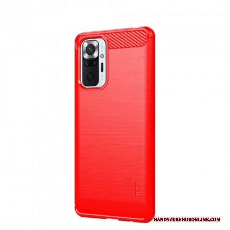 Cover Xiaomi Redmi Note 10 Pro Fibra Di Carbonio Spazzolata Mofi