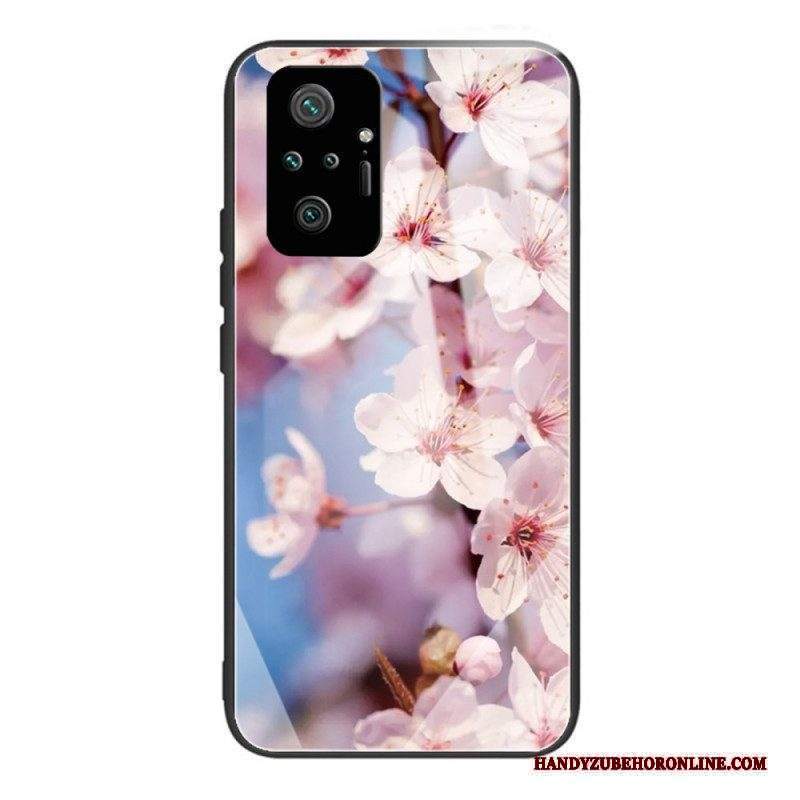 Cover Xiaomi Redmi Note 10 Pro Fiori Realistici In Vetro Temperato