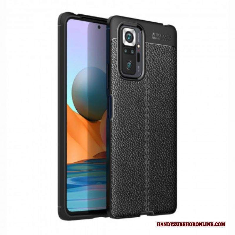 Cover Xiaomi Redmi Note 10 Pro Linea Litchi Double Effetto Pelle