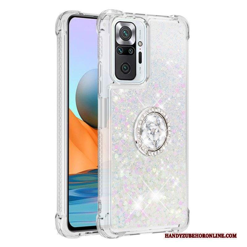 Cover Xiaomi Redmi Note 10 Pro Paillettes Con Supporto Ad Anello