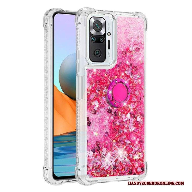 Cover Xiaomi Redmi Note 10 Pro Paillettes Con Supporto Ad Anello