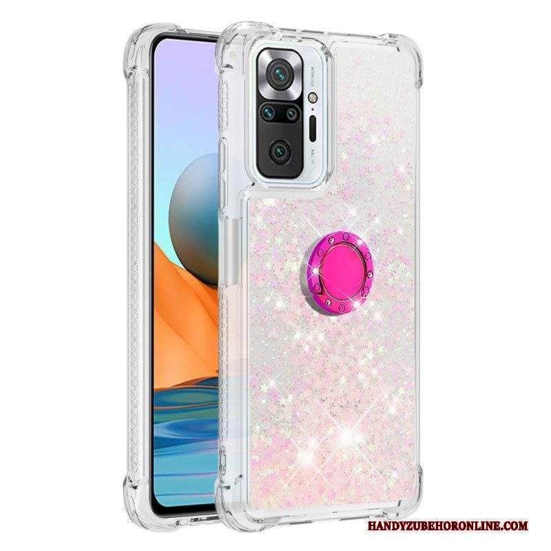 Cover Xiaomi Redmi Note 10 Pro Paillettes Con Supporto Ad Anello