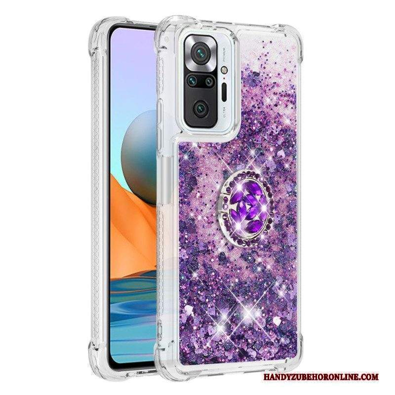 Cover Xiaomi Redmi Note 10 Pro Paillettes Con Supporto Ad Anello