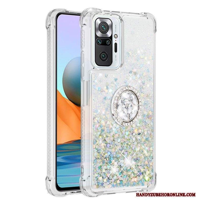 Cover Xiaomi Redmi Note 10 Pro Paillettes Con Supporto Ad Anello