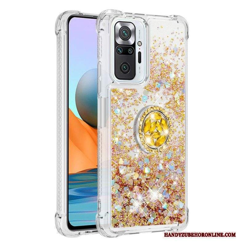 Cover Xiaomi Redmi Note 10 Pro Paillettes Con Supporto Ad Anello