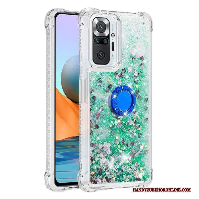 Cover Xiaomi Redmi Note 10 Pro Paillettes Con Supporto Ad Anello